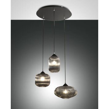 Fabas Luce Nordal Hanglamp Zwart, 3-lichts