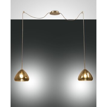 Fabas Luce Glow Hanglamp Messing, 2-lichts