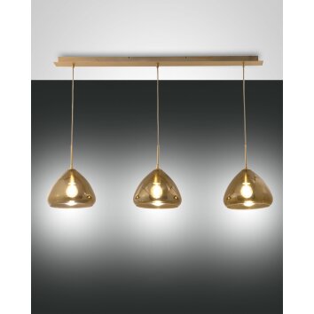 Fabas Luce Glow Hanglamp Messing, 3-lichts