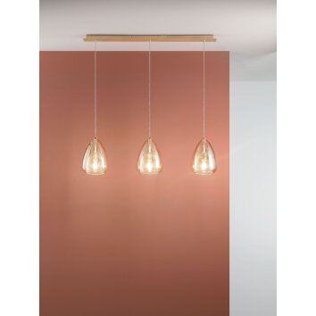 Fabas Luce Britton Hanglamp Messing, 3-lichts