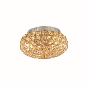 Ideallux KING Plafondlamp Goud, Kristaloptiek, 3-lichts