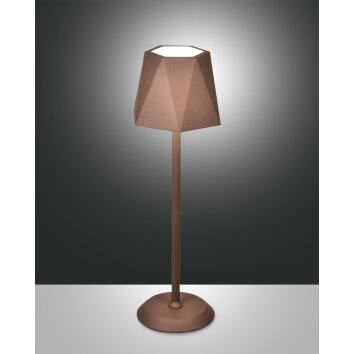 Fabas Luce Katy Tafellamp voor buiten LED Roest, 1-licht