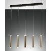 Fabas Luce Prado Hanglamp LED Goud, Zwart, 5-lichts
