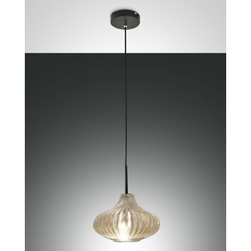 Fabas Luce Budelli Hanglamp Zwart, 1-licht