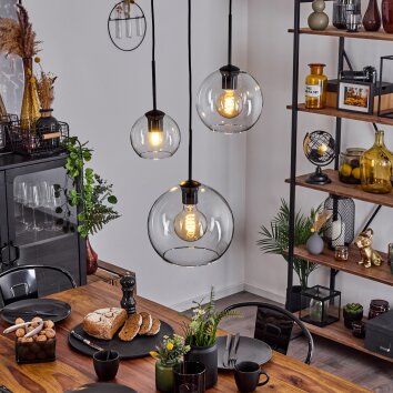 Koyoto  Hanger Glas 15 cm, 20 cm, 25 cm Duidelijk, 3-lichts