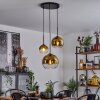 Koyoto  Hanger Glas 15 cm, 20 cm, 25 cm Goud, Duidelijk, 3-lichts
