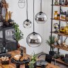 Koyoto  Hanger Glas 15 cm, 20 cm, 25 cm Chroom, Duidelijk, Rookkleurig, 3-lichts