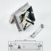 Bobeiro Muurlamp LED Nikkel mat, 1-licht