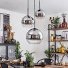 Koyoto  Hanger Glas 20 cm, 25 cm, 30cm Chroom, Duidelijk, Rookkleurig, 3-lichts