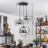 Koyoto  Hanger Glas 20 cm, 25 cm, 30cm Chroom, Duidelijk, Rookkleurig, 3-lichts
