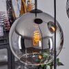 Koyoto  Hanger Glas 20 cm, 25 cm, 30cm Chroom, Duidelijk, Rookkleurig, 3-lichts