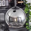 Koyoto  Hanger Glas 15 cm Chroom, Duidelijk, Rookkleurig, 3-lichts