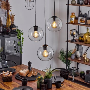 Koyoto  Plafondlamp Glas 20 cm Duidelijk, 3-lichts