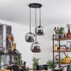 Koyoto  Hanger Glas 25 cm Chroom, Rookkleurig, 3-lichts