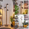 Arbrentin Staande lamp Natuurlijke kleuren, Zwart, 3-lichts