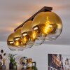 Koyoto  Plafondlamp Glas 30 cm Goud, Duidelijk, 4-lichts