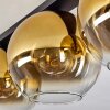 Koyoto  Plafondlamp Glas 30 cm Goud, Duidelijk, 4-lichts