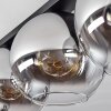 Koyoto  Plafondlamp Glas 30 cm Chroom, Duidelijk, Rookkleurig, 4-lichts
