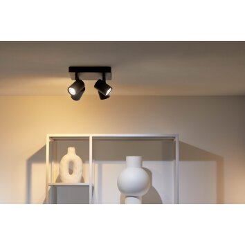 Philips WiZ IMAGEO Plafondlamp LED Zwart, 4-lichts, Kleurwisselaar