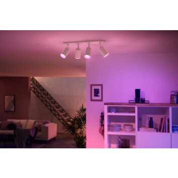Philips Hue Fugato Plafondlamp LED Wit, 4-lichts, Kleurwisselaar