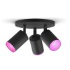 Philips Hue Fugato Plafondlamp LED Zwart, 3-lichts, Kleurwisselaar