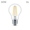 Philips Klassiek Set van 6 LED E27 7 Watt 4000 Kelvin 850 Lumen
