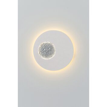 Holländer LUNA Muurlamp LED Zilver, Wit, 2-lichts