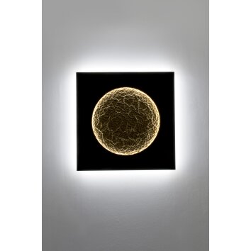 Holländer PLENILUNIO Muurlamp LED Bruin, Goud, Zwart, 2-lichts