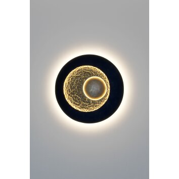 Holländer URANO Muurlamp LED Bruin, Goud, Zwart, 3-lichts