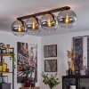 Koyoto  Plafondlamp Glas 30 cm Duidelijk, Rookkleurig, 4-lichts