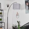 Gualdim Staande lamp Zwart, 1-licht, Stoffen kap