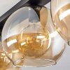 Koyoto  Plafondlamp Glas 25 cm Amber, 3-lichts