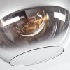 Koyoto  Plafondlamp Glas 30 cm Chroom, Duidelijk, Rookkleurig, 3-lichts