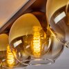 Koyoto  Plafondlamp Glas 20 cm Goud, Duidelijk, 4-lichts