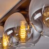 Koyoto  Plafondlamp Glas 20 cm Duidelijk, Rookkleurig, 4-lichts