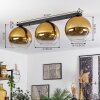 Koyoto  Plafondlamp Glas 30 cm Goud, Duidelijk, 3-lichts