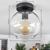 Koyoto  Plafondlamp Glas 20 cm Duidelijk, 1-licht