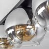 Koyoto  Plafondlamp Glas 25 cm Duidelijk, Rookkleurig, 4-lichts
