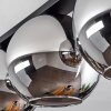 Koyoto  Plafondlamp Glas 30 cm Chroom, Rookkleurig, 4-lichts