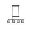 Trio Burton Hanglamp Zwart, 4-lichts