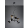 Trio Roxie Hanglamp Messing, Zwart, 6-lichts