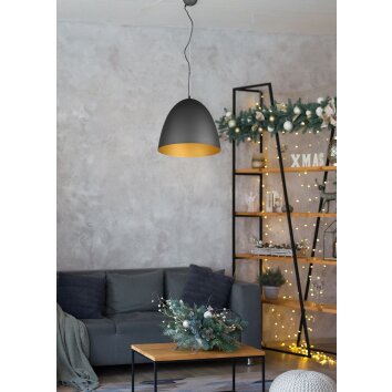 Reality Tilda Hanglamp Zwart-Goud, 1-licht