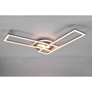 Reality Twister Plafondlamp LED Nikkel mat, 1-licht, Afstandsbediening