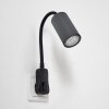Javel Stopcontact lamp Zwart, 1-licht