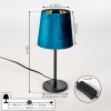 Frandina Tafellamp Blauw, Goud, 1-licht