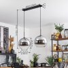 Koyoto  Hanger Glas 30 cm Chroom, Duidelijk, Rookkleurig, 2-lichts
