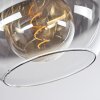 Koyoto  Plafondlamp Glas 25 cm Duidelijk, Rookkleurig, 3-lichts