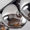 Koyoto  Plafondlamp Glas 30 cm Chroom, Rookkleurig, 3-lichts
