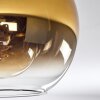 Koyoto  Plafondlamp Glas 20 cm Goud, Duidelijk, 3-lichts