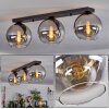 Koyoto  Plafondlamp Glas 20 cm Duidelijk, Rookkleurig, 3-lichts